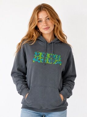 Phish ComfortWash Hoodie Small Gray Green Blue Logo Jam Band Sweatshirt
